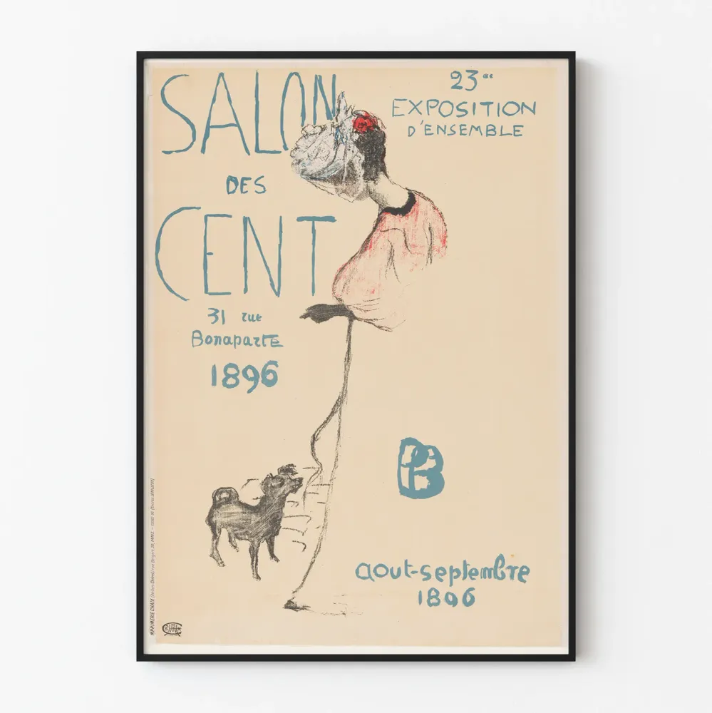 Affiche Salon des Cent 1896 - Décoration murale vintage élégante