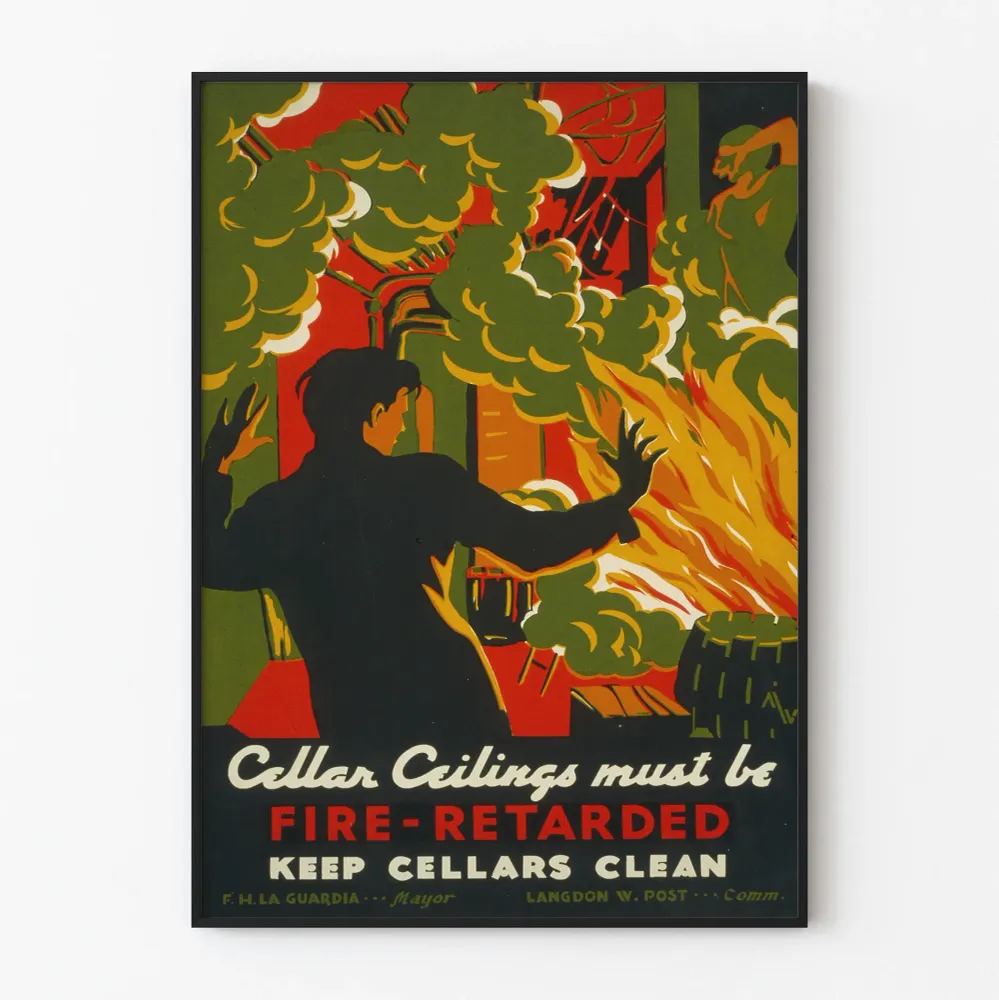 Affiche de Sécurité Incendie pour Salles de Cave