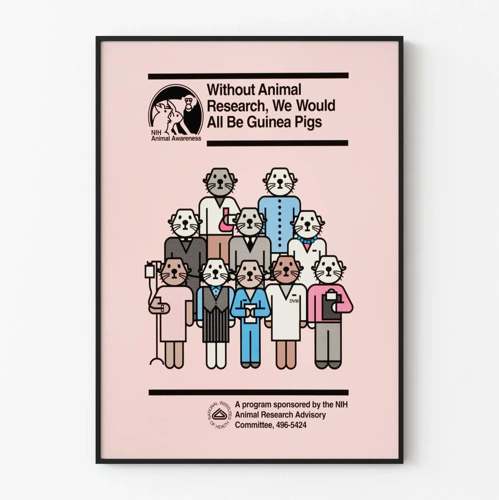 Affiche de sensibilisation à la recherche animale NIH
