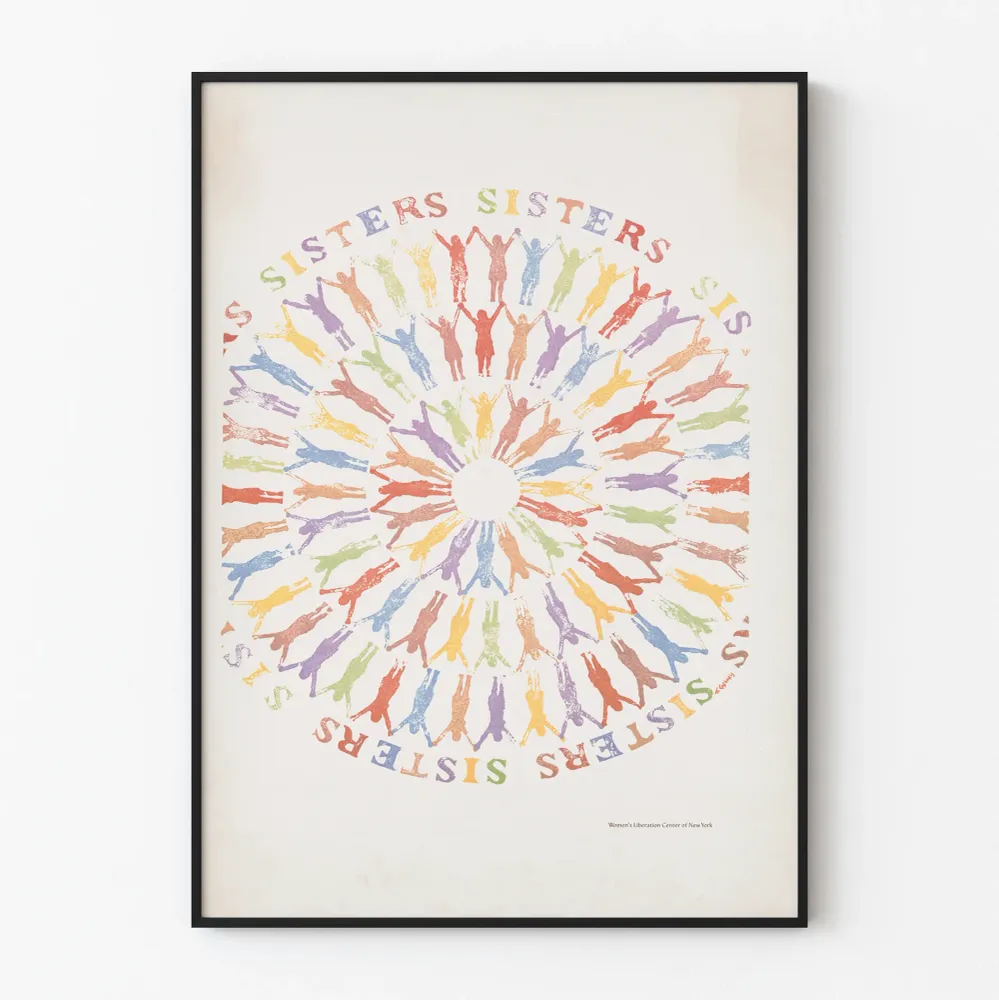 Affiche Sisters Colorées Cercle de Figures Féminines