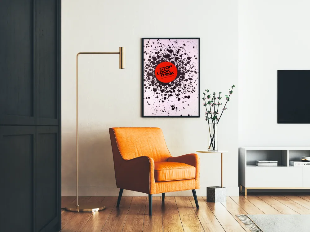 Affiche Stop Look Think pour une décoration murale engagée