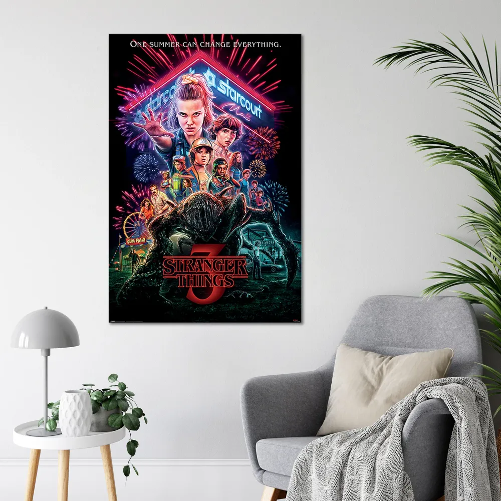 Affiche Stranger Things Saison 3 Été 85