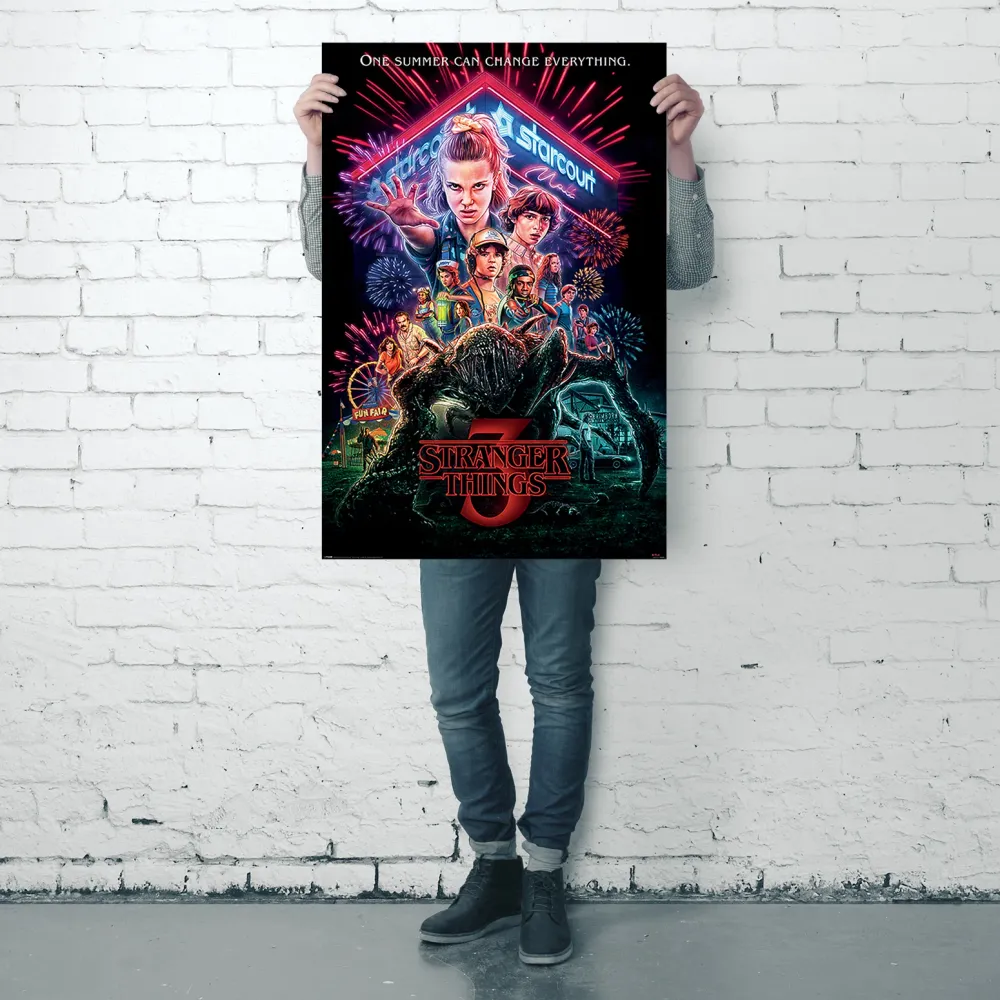 Affiche Stranger Things Saison 3 Été 85