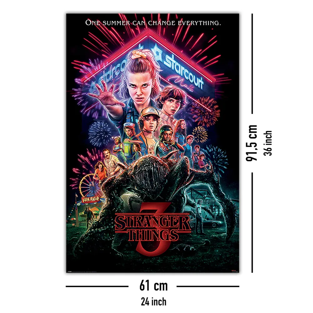 Affiche Stranger Things Saison 3 Été 85