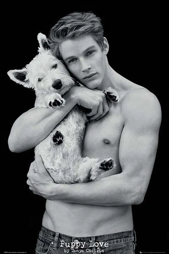 Affiche de Tanya Chalkin : « Chiot amoureux »