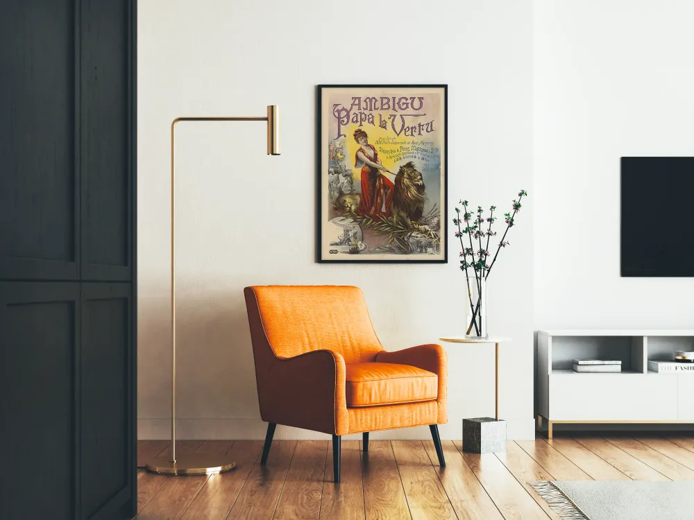 Affiche Théâtrale Ambigu Papa la Vertu - Décoration Murale Vintage