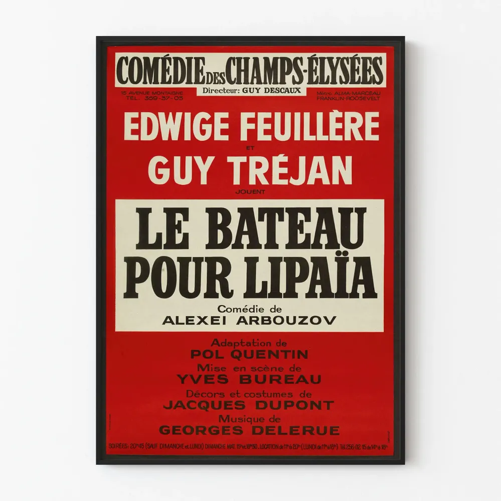 Affiche Théâtre Le Bateau pour Lipaï - Comédie des Champs-Élysées