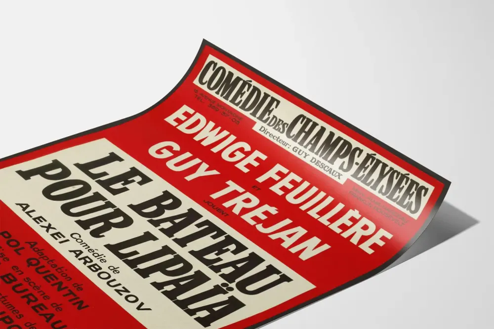 Affiche Théâtre Le Bateau pour Lipaï - Comédie des Champs-Élysées