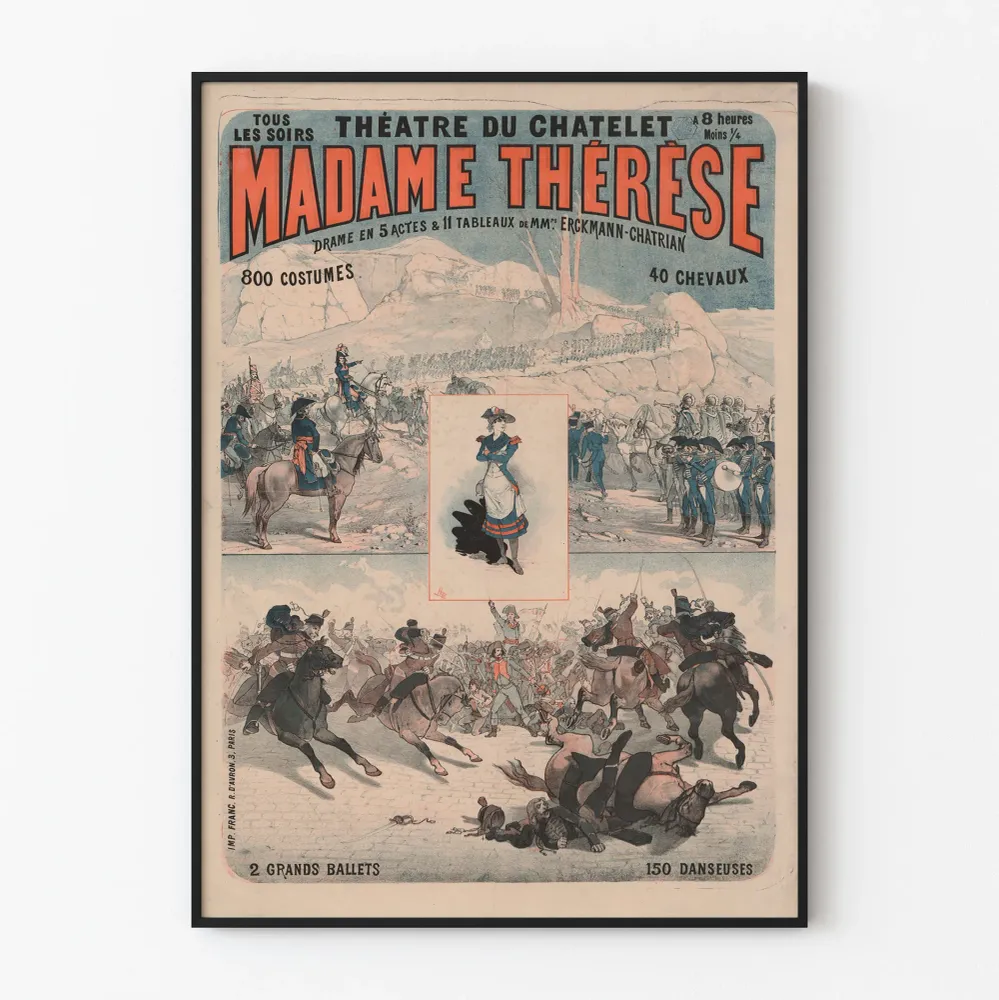 Affiche Théâtre du Châtelet Madame Thérèse vintage