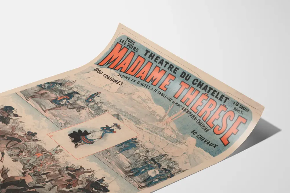 Affiche Théâtre du Châtelet Madame Thérèse vintage