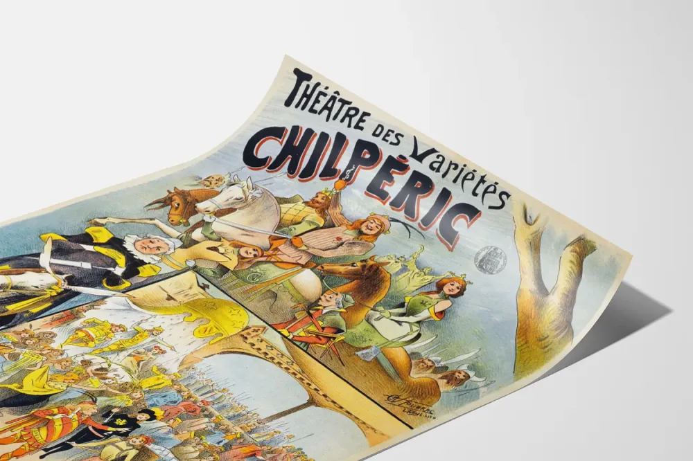 Affiche Théâtre des Variétés Chilpéric - Décoration Murale Vintage