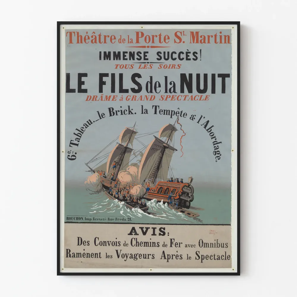Affiche Théâtre Le Fils de la Nuit - Drame à Grand Spectacle