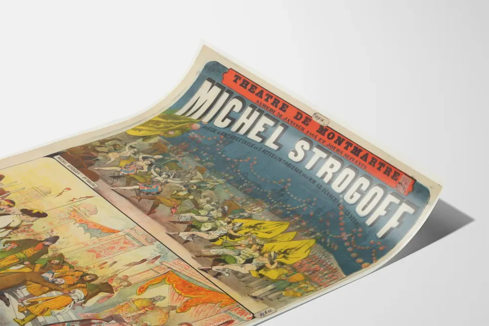 Affiche Théâtre Montmartre Michel Strogoff 1884