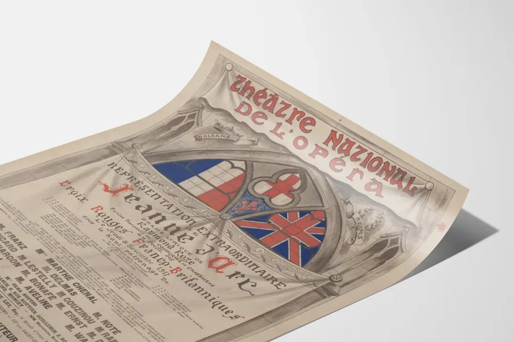 Affiche Théâtre National de l'Opéra - Jeanne d'Arc 1917