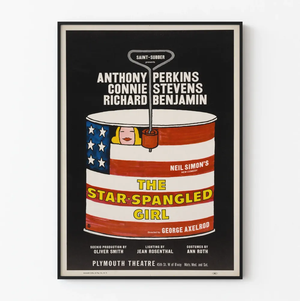 Affiche de Théâtre Star-Spangled Girl - Design Vintage Pop Art