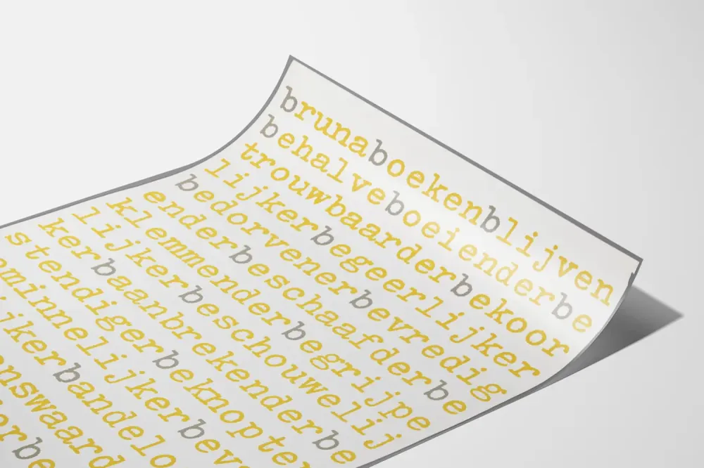 Affiche Typographique Abstraite Gris et Jaune