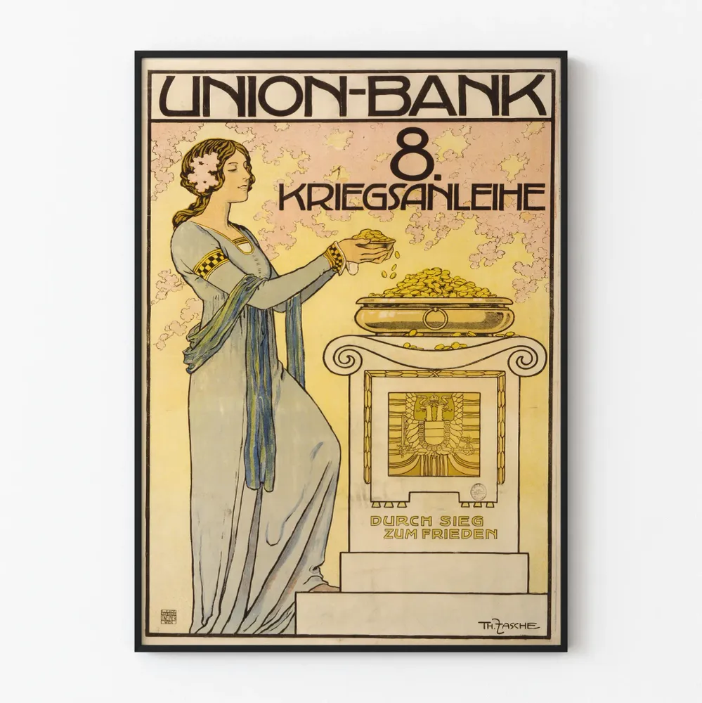 Affiche Union Bank 8e Obligation de Guerre - Décoration Murale Vintage