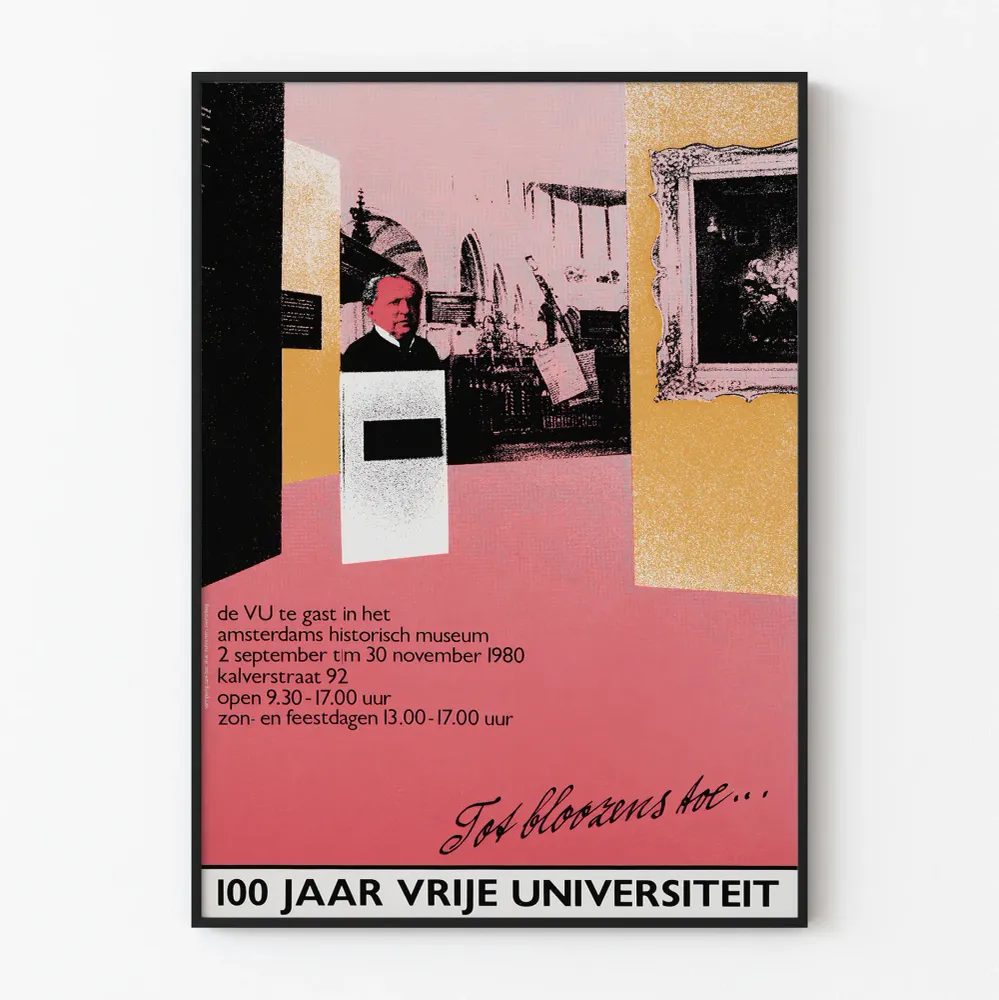 Affiche vintage 100 ans Université Libre d'Amsterdam