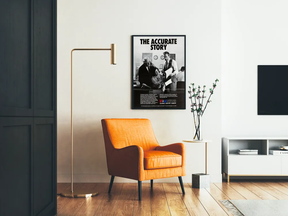 Affiche Vintage Accurate Story VOA News - Décoration Murale Rétro Journalisme