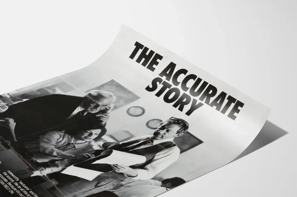 Affiche Vintage Accurate Story VOA News - Décoration Murale Rétro Journalisme