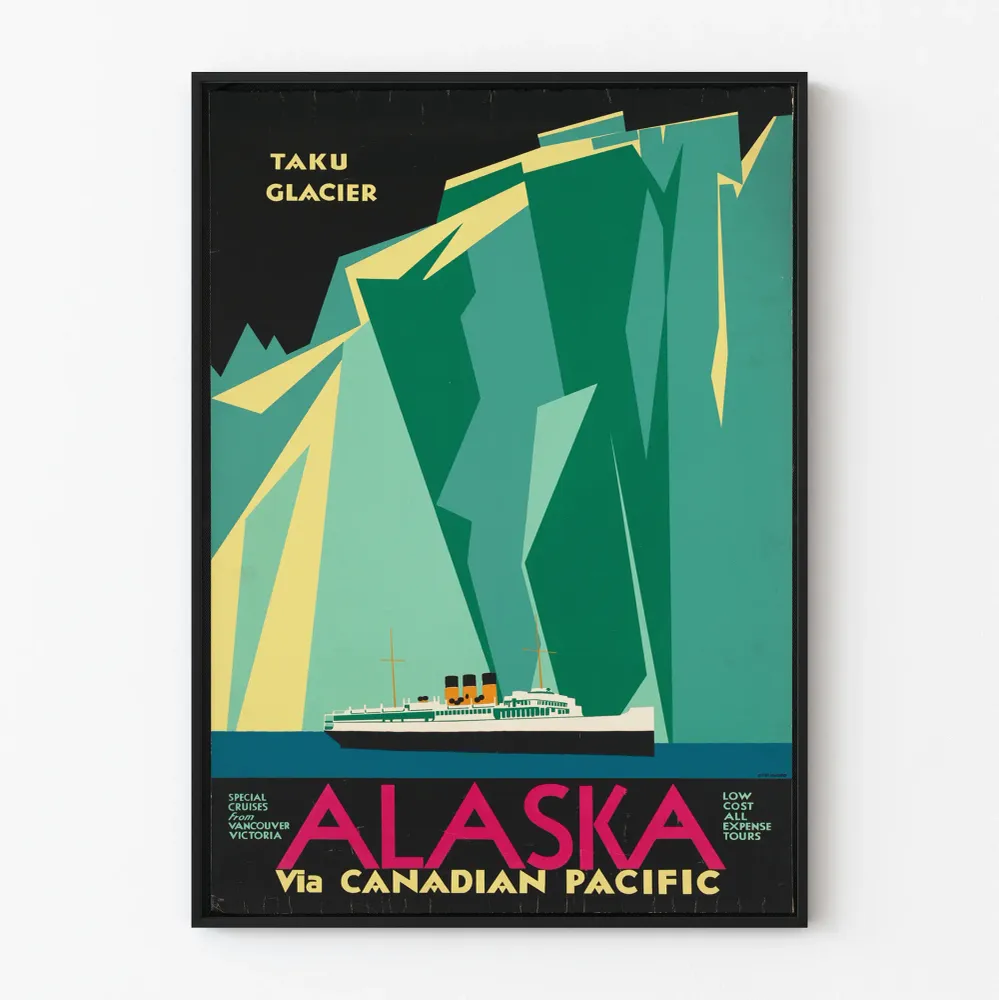 Affiche Vintage Alaska Taku Glacier par Canadian Pacific