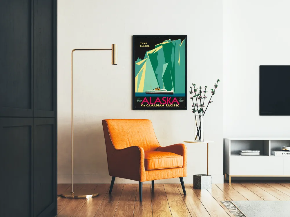 Affiche Vintage Alaska Taku Glacier par Canadian Pacific