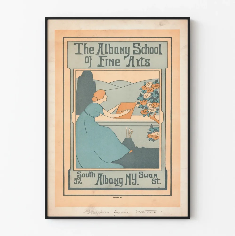 Affiche vintage Albany School Fine Arts