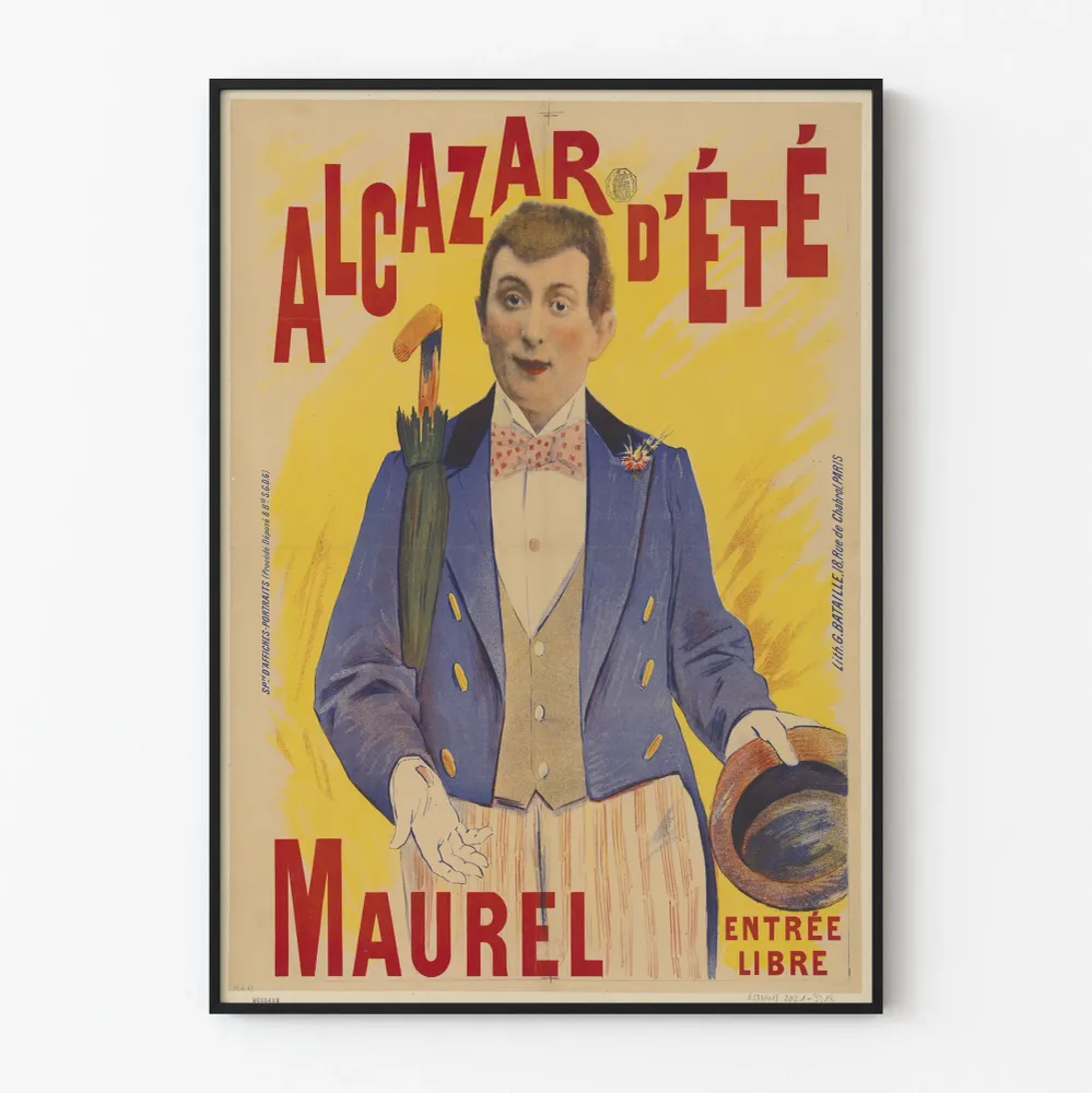 Affiche vintage Alcazar d'Été Maurel - Décoration murale rétro