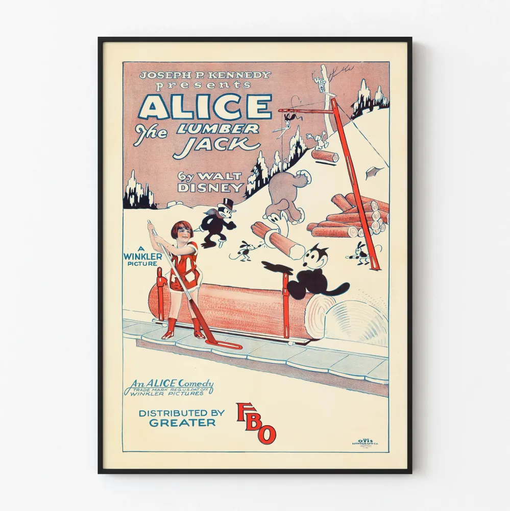 Affiche Vintage Alice Lumberjack Walt Disney