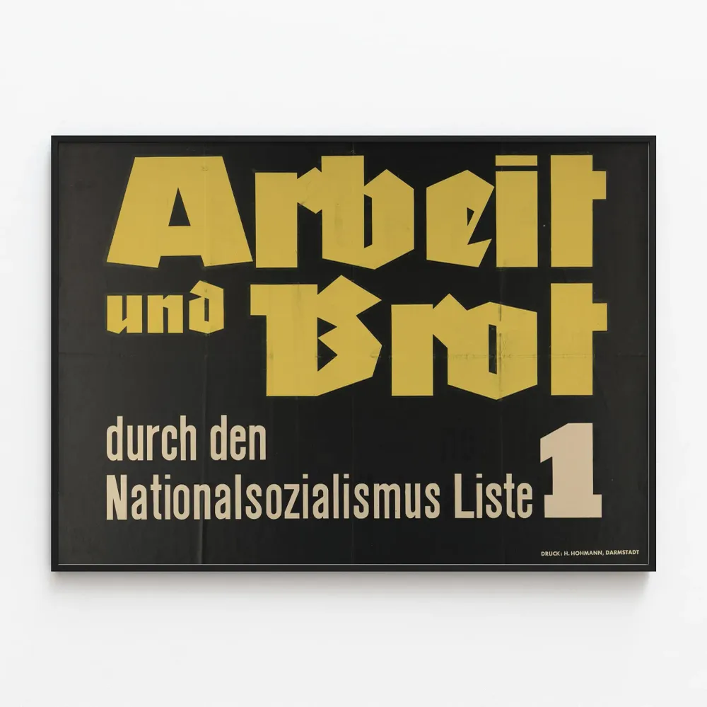 Affiche vintage allemande Arbeit und Brot décoration murale