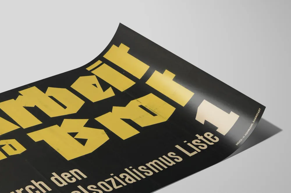 Affiche vintage allemande Arbeit und Brot décoration murale