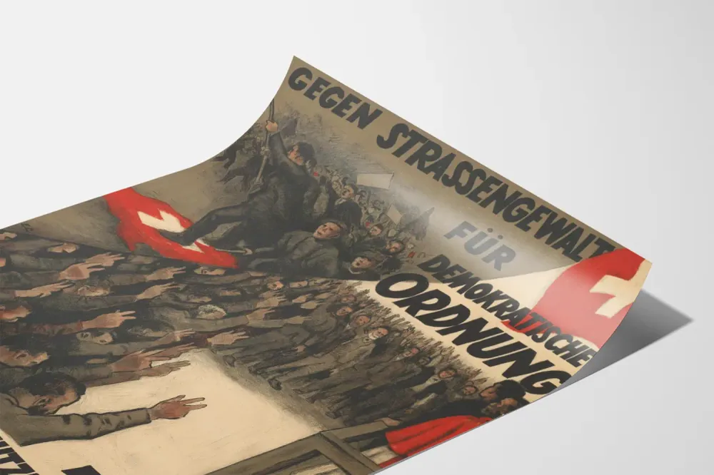 Affiche Vintage Allemande pour la Protection de l'Ordre Public