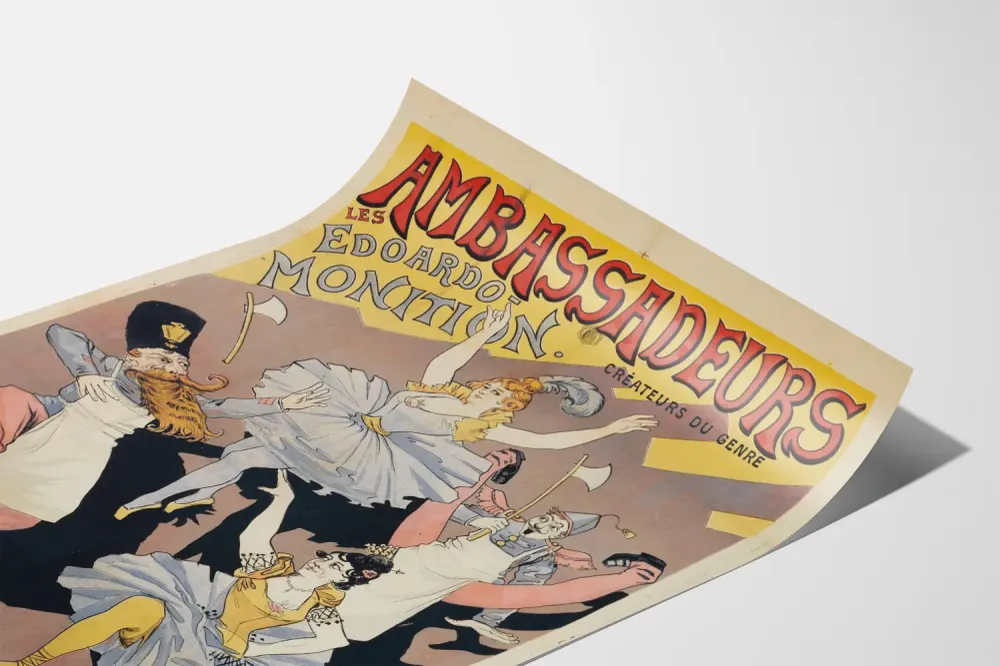 Affiche Vintage Ambassadeurs Les Édoardo Monition Créateurs du Genre