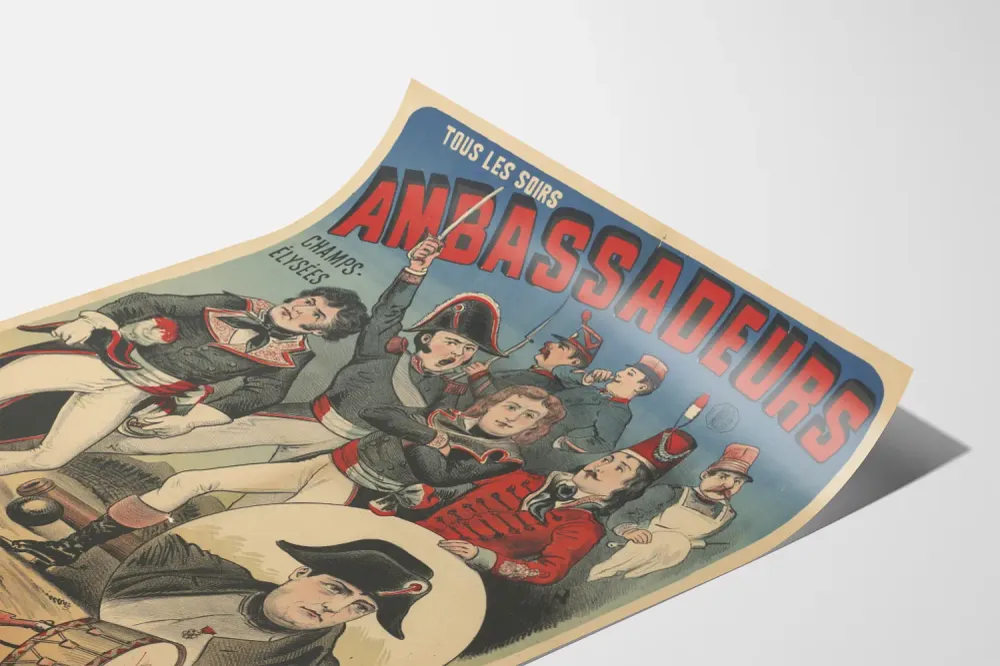 Affiche Vintage Ambassadeurs Nos Généraux par H. Plessis
