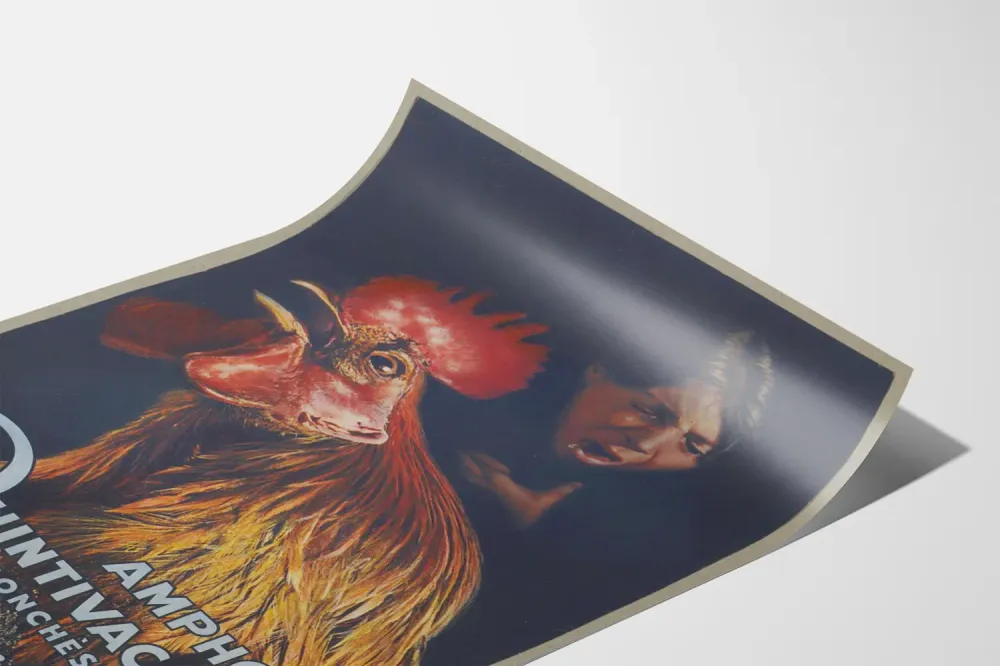 Affiche Vintage Ampho-Quintivaccin Ronchèse contre la Coqueluche