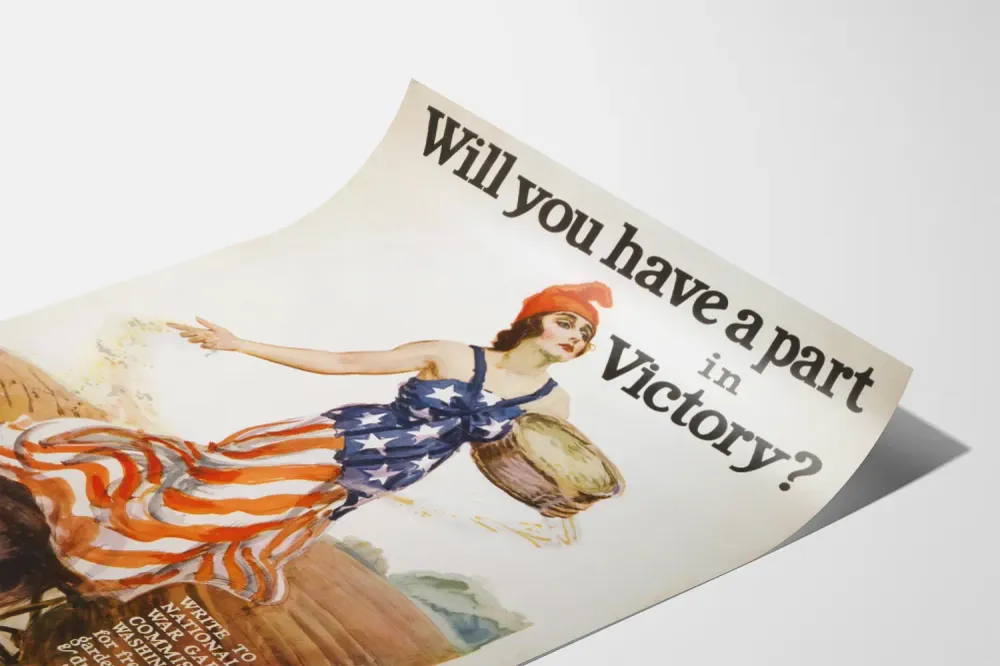 Affiche vintage américaine - Will you have part Victory ?