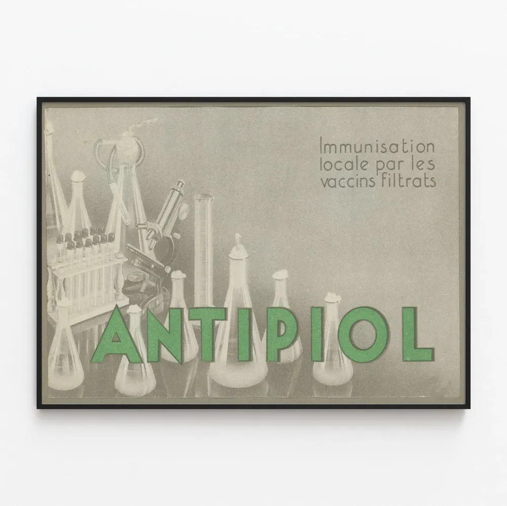 Affiche vintage Antipiol - Immunisation locale par vaccins filtrats