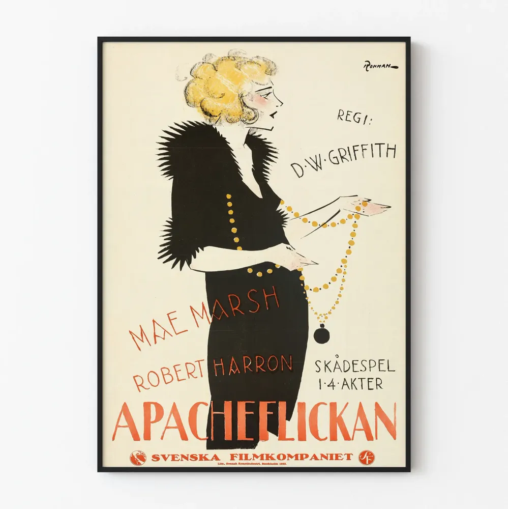 Affiche vintage Apacherflickan décoration murale élégante