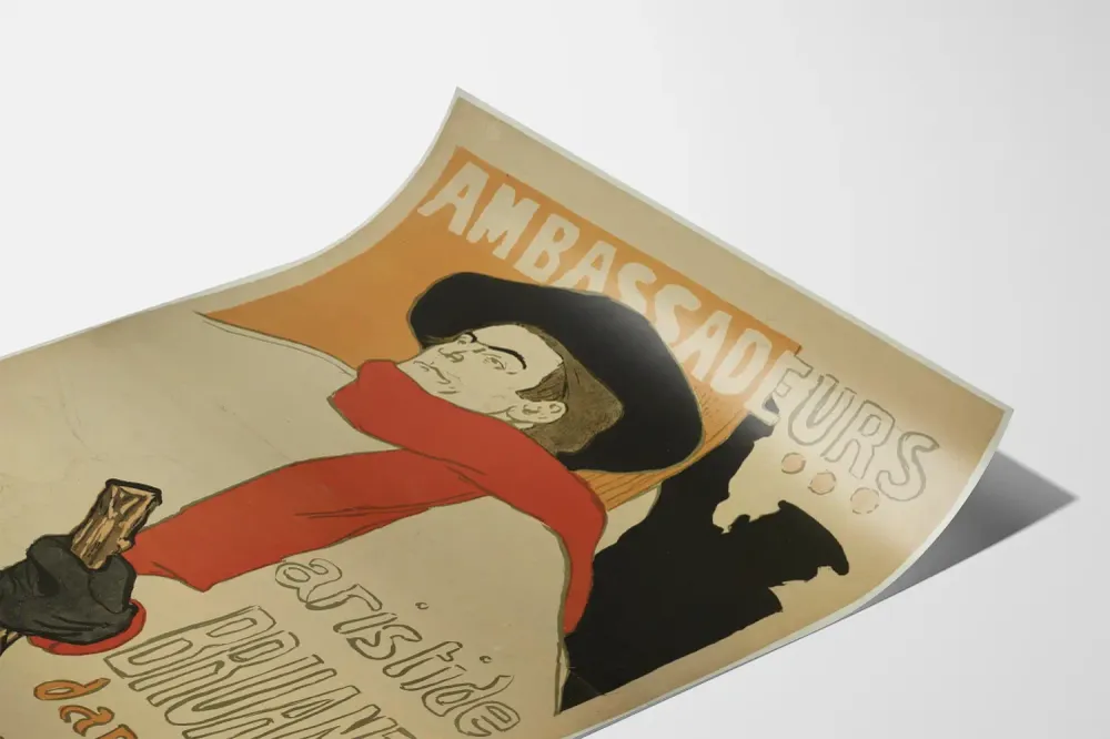 Affiche vintage Aristide Bruant dans son cabaret pour décoration murale