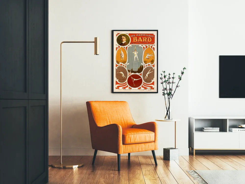 Affiche Vintage Artiste du Fil Suspendu Marvellous Bard