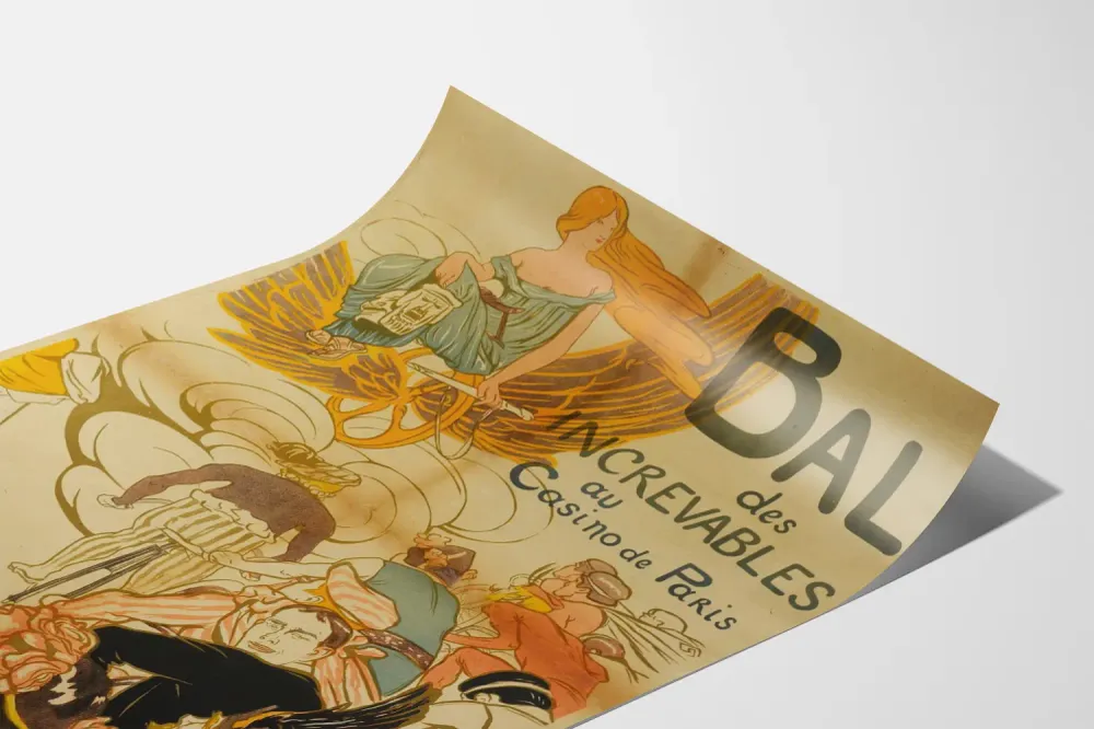 Affiche vintage Bal des Increvables au Casino de Paris 1896