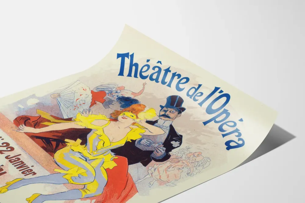 Affiche vintage Bal Masqué au Théâtre de l'Opéra