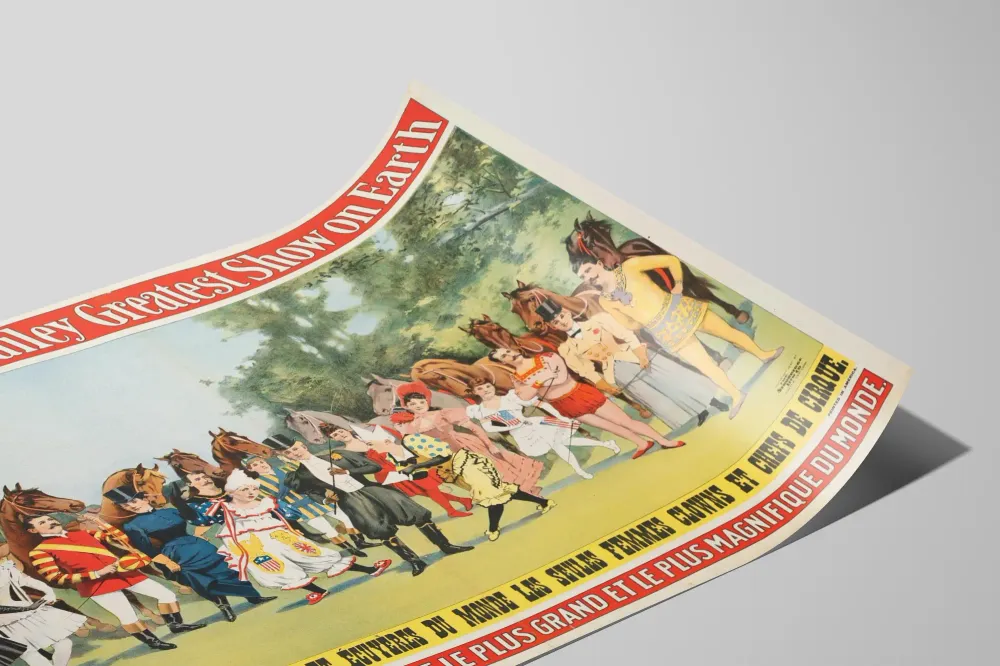 Affiche vintage Barnum & Bailey Greatest Show on Earth – Décoration murale Cirque