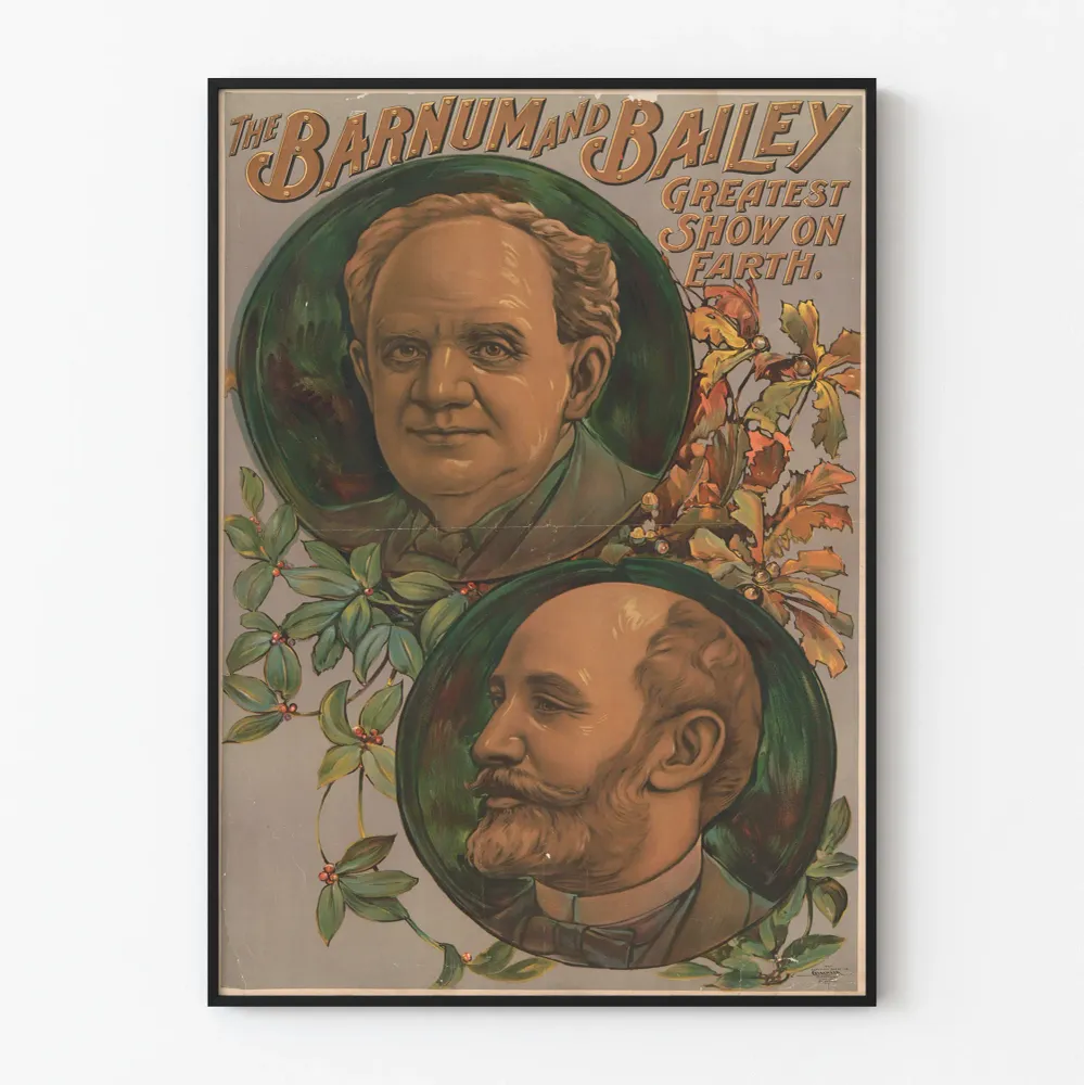 Affiche Vintage Barnum and Bailey Greatest Show on Earth