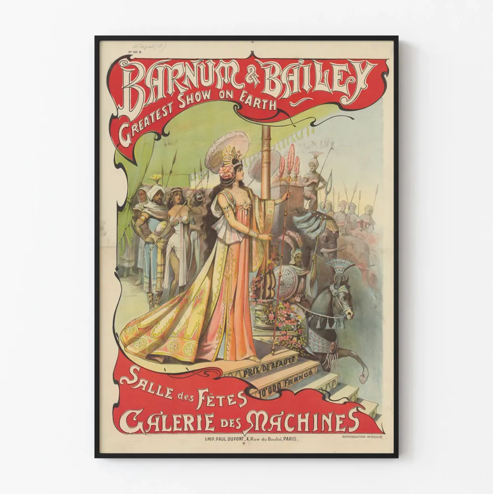 Affiche Vintage Barnum & Bailey Greatest Show on Earth
