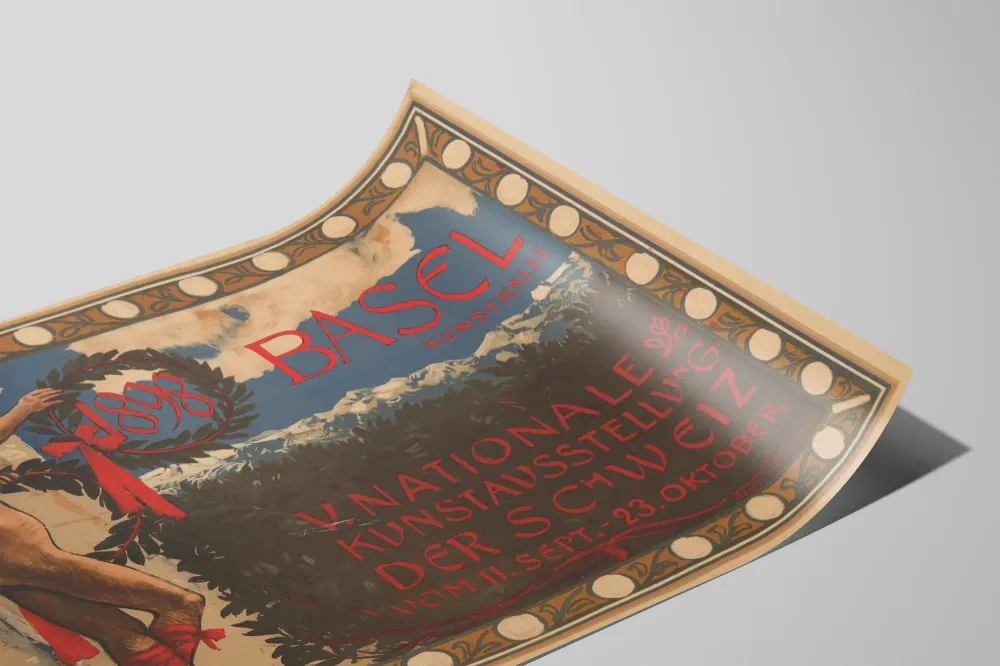 Affiche vintage Basel 1898 exposition nationale d'art suisse