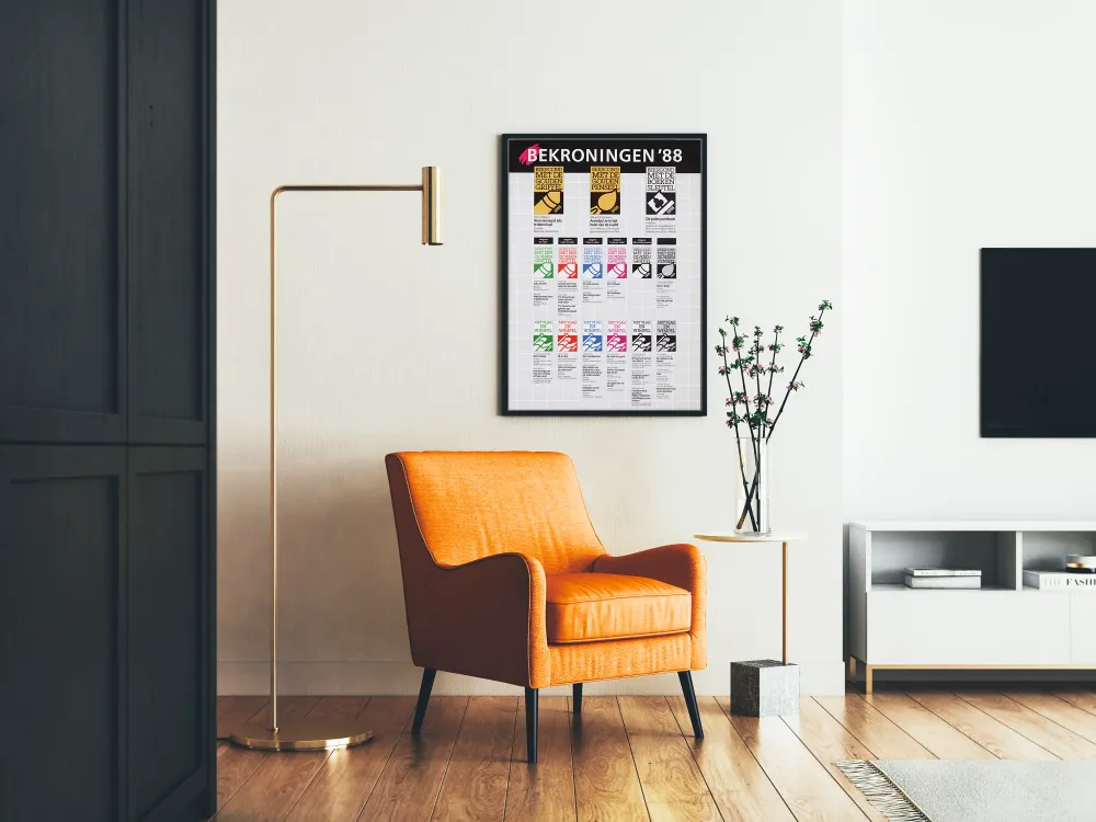 Affiche vintage Bekroningen '88 pour décoration murale originale