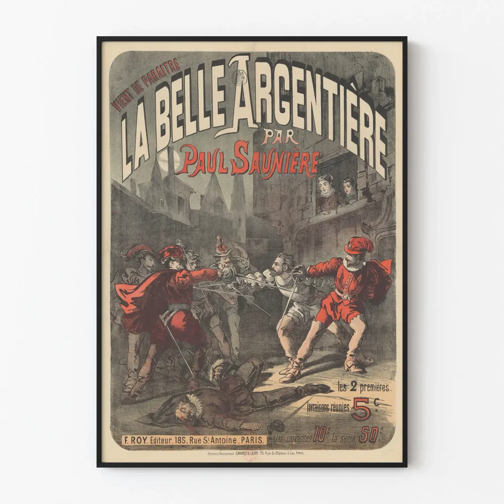 Affiche vintage La Belle Argentière par Paul Saunière