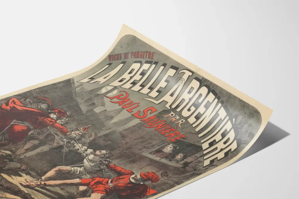 Affiche vintage La Belle Argentière par Paul Saunière