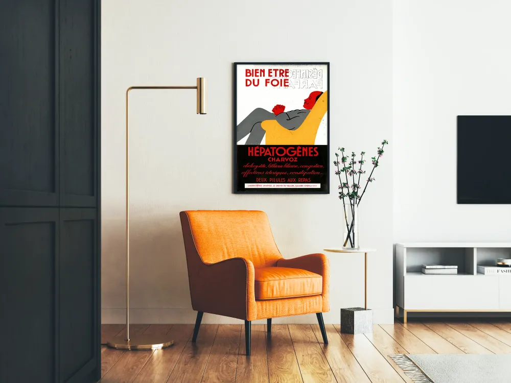 Affiche vintage Bien-être du Foie Hépatogènes Charvoz